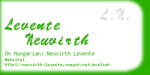 levente neuvirth business card